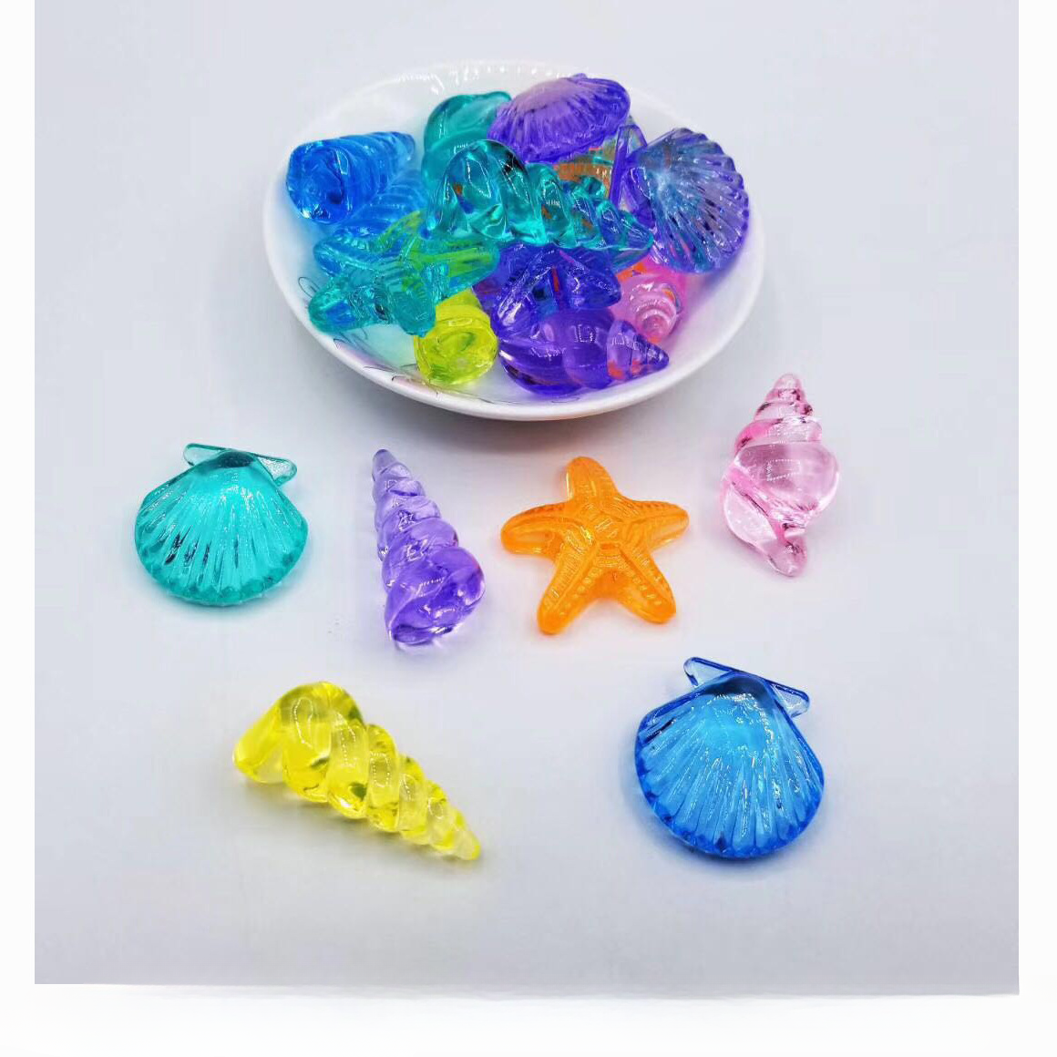 Cuentas de modelado acrílico de concha de concha al por mayor de concha